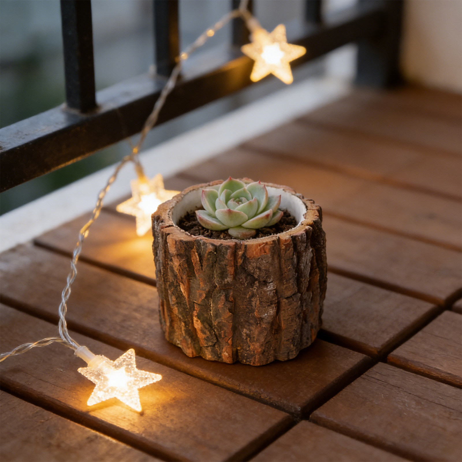 Bonsai Garden For Desk - Имитация деревянного пня: мини-ретро-кашпо для суккулентов,