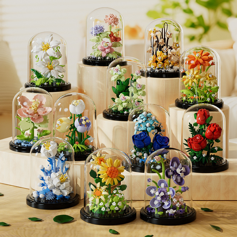 Bonsai Garden Lego - Цветочный букет, конструктор-бонсай, искусственное пластиковое растение,